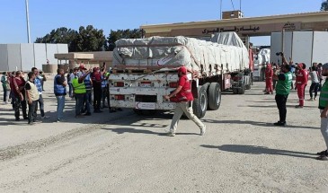 فيديو|| وصول قافلة مساعدات أردنية جديدة إلى شمال غزة