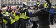 الشرطة الفرنسية تفرق تظاهرات السترات الصفراء بقنابل الغاز