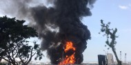 اندلاع حريق ضخم داخل مرفأ بيروت