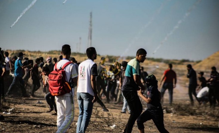 إصابات إثر قمع الاحتلال تظاهرات سلمية شرقي غزة