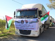 بالفيديو والصور.. قافلة مساعدات إماراتية تصل إلى غزة بجهود القائد محمد دحلان