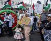 تظاهرات في مدن وعواصم أوروبية تنديدا بالعدوان على قطاع غزة